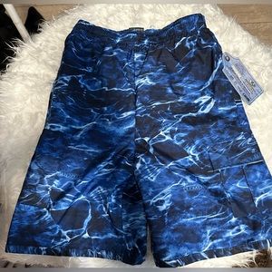 Blue swimsuit trunks